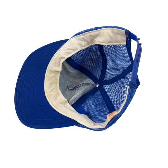 Vintage 1980 Olympics Blue Adjustable Mesh Baseball Hat/Cap large C63 - Picture 6 of 9